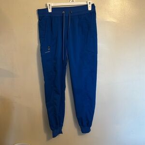 Healing Hands jogger scrub pants. Galaxy blue. Size Medium.